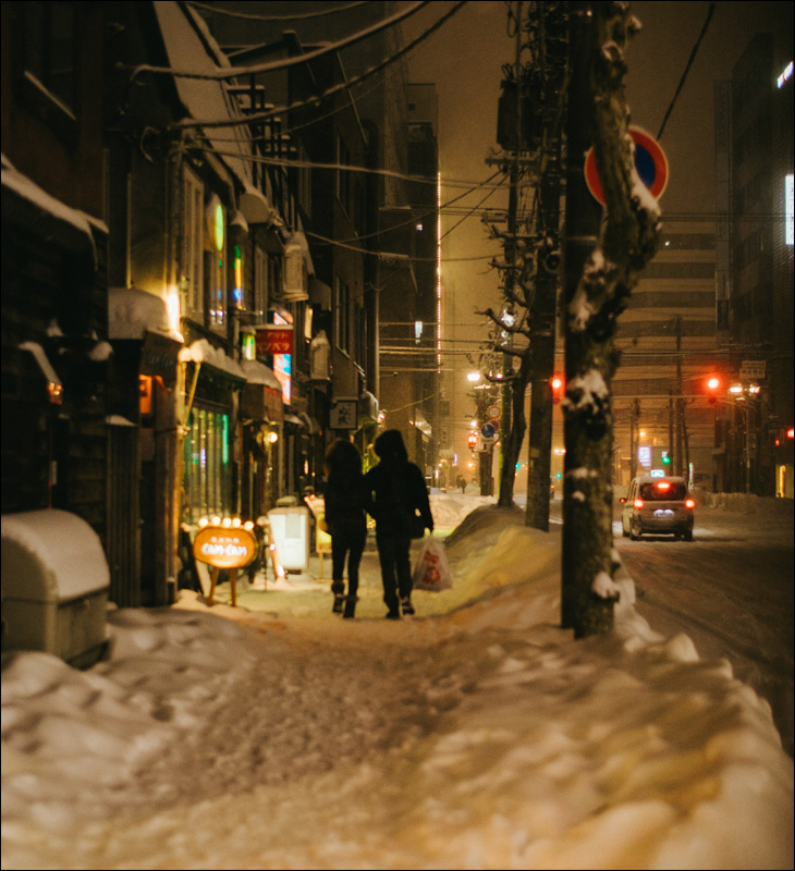 ある雪の日札幌