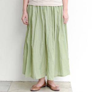 鄭惠中さんの　綿麻スカート（薄手・フリーサイズ）　生成色