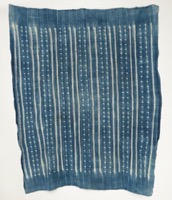 ブルキナファソ　バンバラ族　藍染め絞り染め布