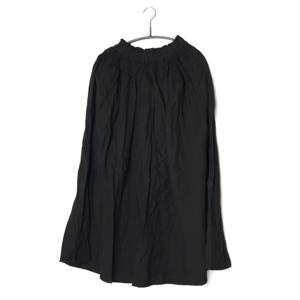鄭惠中さんの　綿麻スカート（薄手・フリーサイズ）　黒色