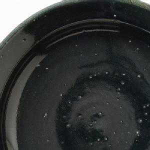 まゆみ窯　呉須釉　リム付き八寸皿