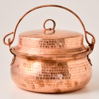 中国　雲南　銅米炊き鍋　直径21cm
