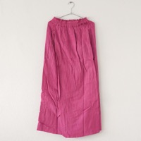鄭惠中さんの　綿麻パンツスカート（フリーサイズ）　紫系