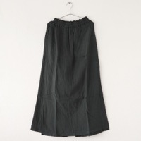 鄭惠中さんの　綿麻パンツスカート（フリーサイズ）　黒系