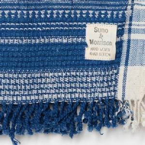 Suno & Morrison Organic Khadi Basket Bath Towel Indigo