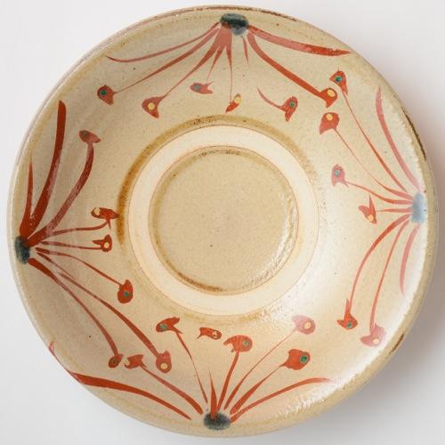 読谷山焼・北窯 松田米司 赤絵 尺皿1 ｜ みんげい おくむら （日本と