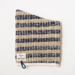 Suno & Morrison Ka@Lb`~g Indigo Gray Border