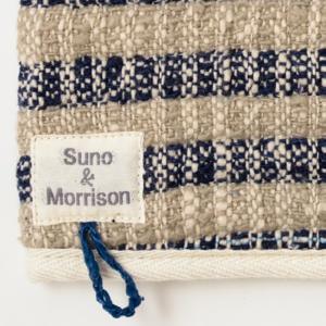 Suno & Morrison Ka@Lb`~g Indigo Gray Border