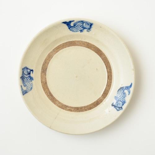 ブルー 染付け 小皿 ベトナム ベトナム 器 ヴィンテージ アンティーク