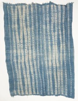 ブルキナファソ　バンバラ族　藍染め絞り染め布