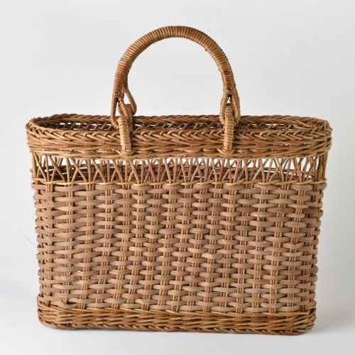 【山田】【民藝】あけび　小物入れ　中 あけびかご 角小物入れ（中） - 日本の手仕事の店 ちゃらっぽこ -ちゃ