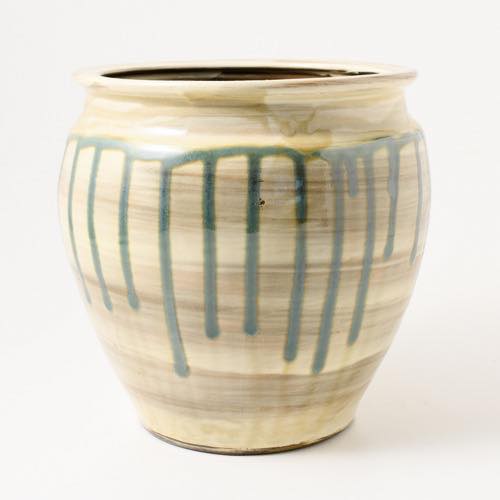 黒と緑の陶器花瓶　木箱付き 楽天市場】信楽焼 花瓶 黒釉金彩松絵長 9号 陶器 おしゃれ 花入 北欧