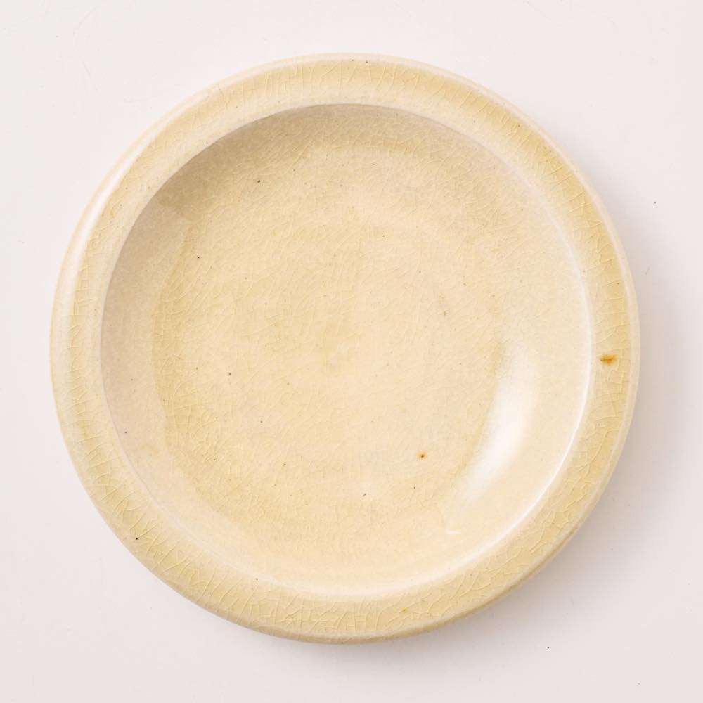 美品　黄瀬戸　石皿　大皿 No4342 古瀬戸 黄瀬戸 大皿 飾皿 瀬戸 石皿 直径33cm 送料無料