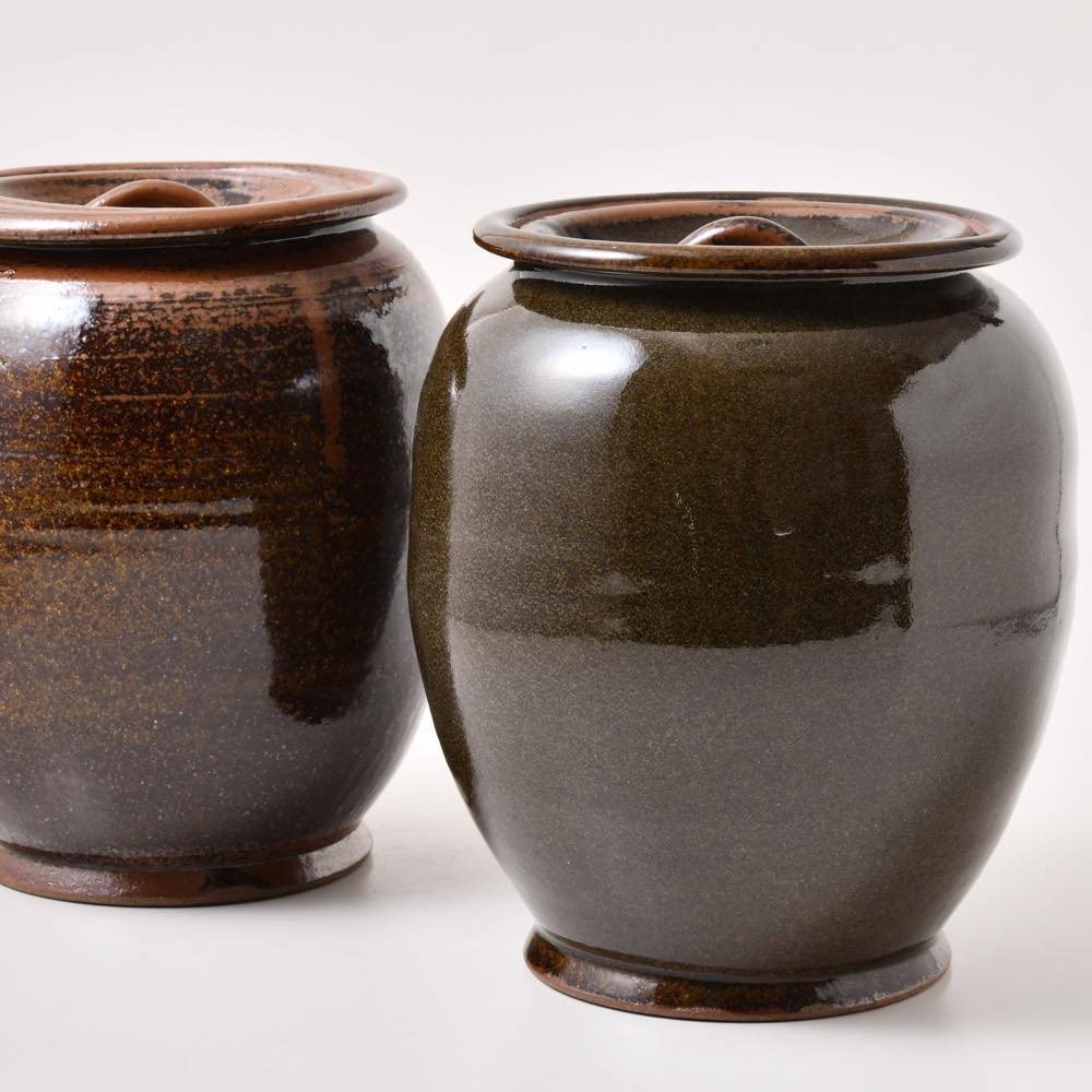 やきもの山上 鉄釉蓋甕 大 無地 ｜ みんげい おくむら （日本と世界の