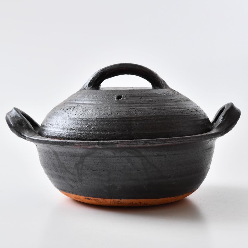 野はら屋 黒釉 土鍋 ｜ みんげい おくむら （日本と世界の民芸）