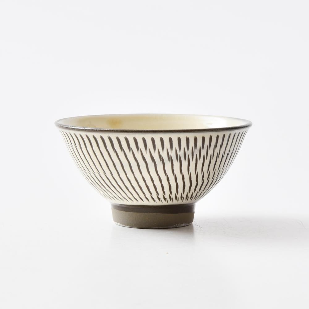 小鹿田焼　二代作　白山窯　茶碗　共箱　C　3730 小鹿田焼 二代作 白山窯 茶碗 共箱 C 3730