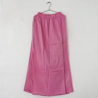鄭惠中さんの　綿麻パンツスカート（フリーサイズ）　ピンク系