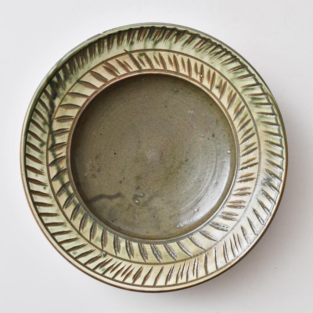 坂本茂木　大皿　小鹿田　小鹿田焼　民藝 名工 坂本茂木 小鹿田焼 大皿 民藝 民芸 【公式通販】