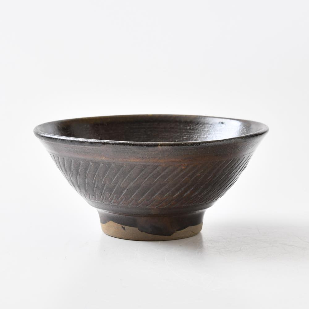 小鹿田焼 坂本工窯 五寸飯碗 鉄 ｜ みんげい おくむら （日本と世界の