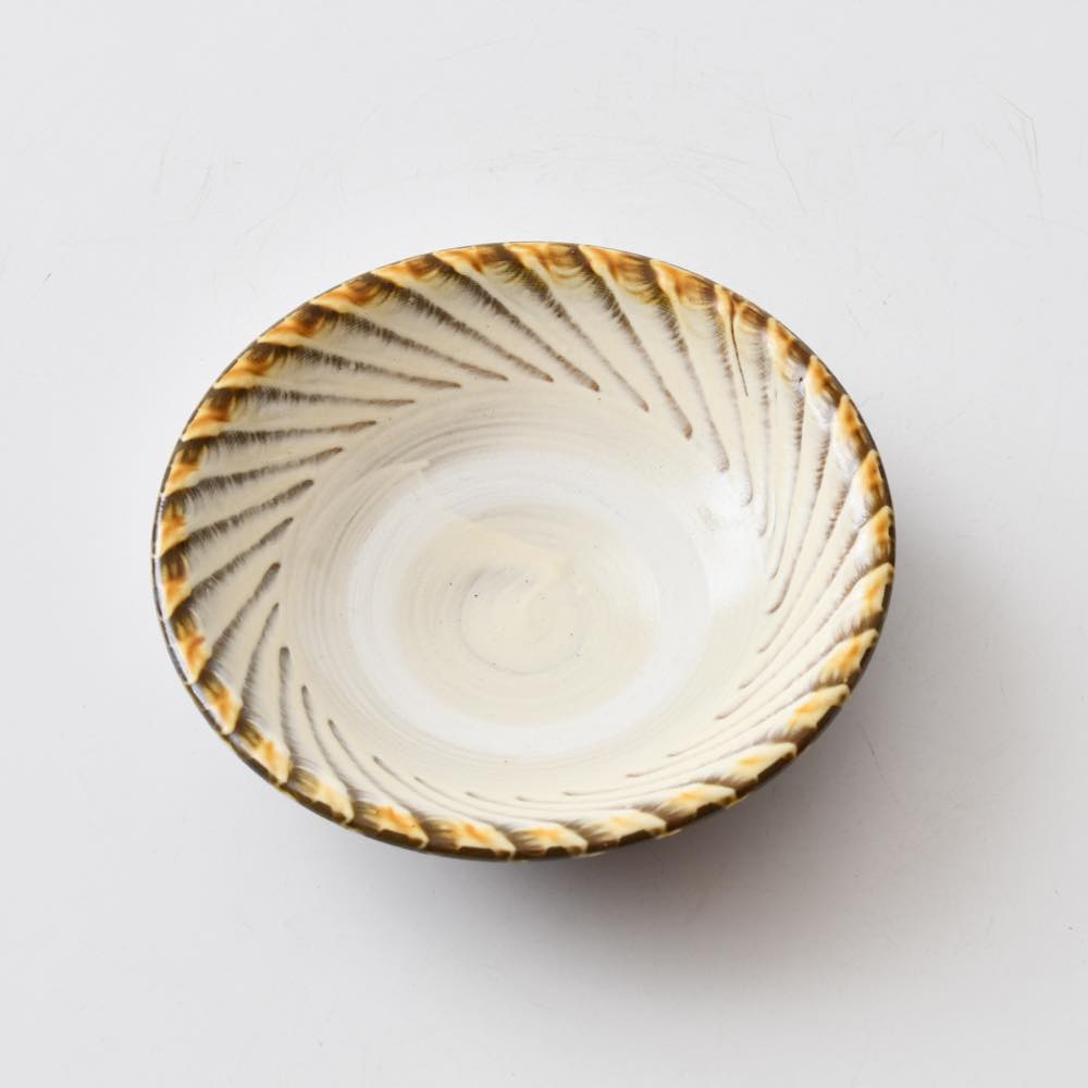 小鹿田焼 名工 坂本甚市 明山 刷毛目 尺三寸皿 大皿 民藝 坂本浩二 坂本茂木 小鹿田焼 名工 坂本甚市 明山 刷毛目 尺三寸皿 大皿 民藝 坂本