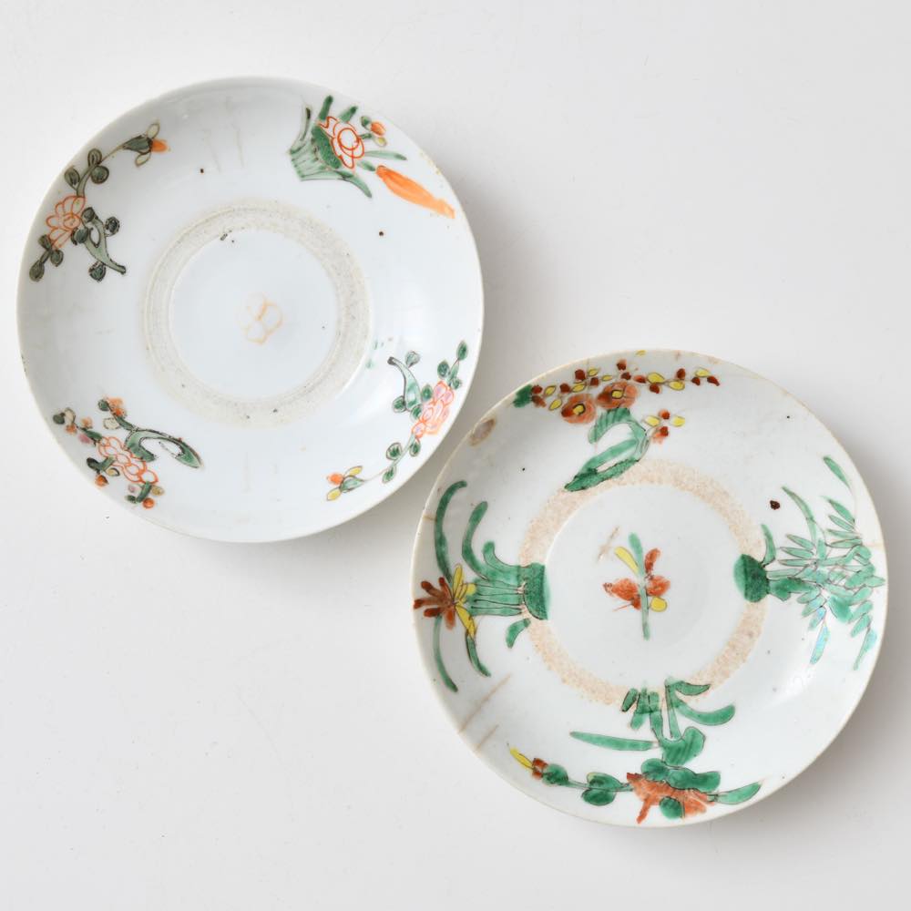 中国 徳化 花紋4.5寸皿（二枚組） ｜ みんげい おくむら （日本と世界