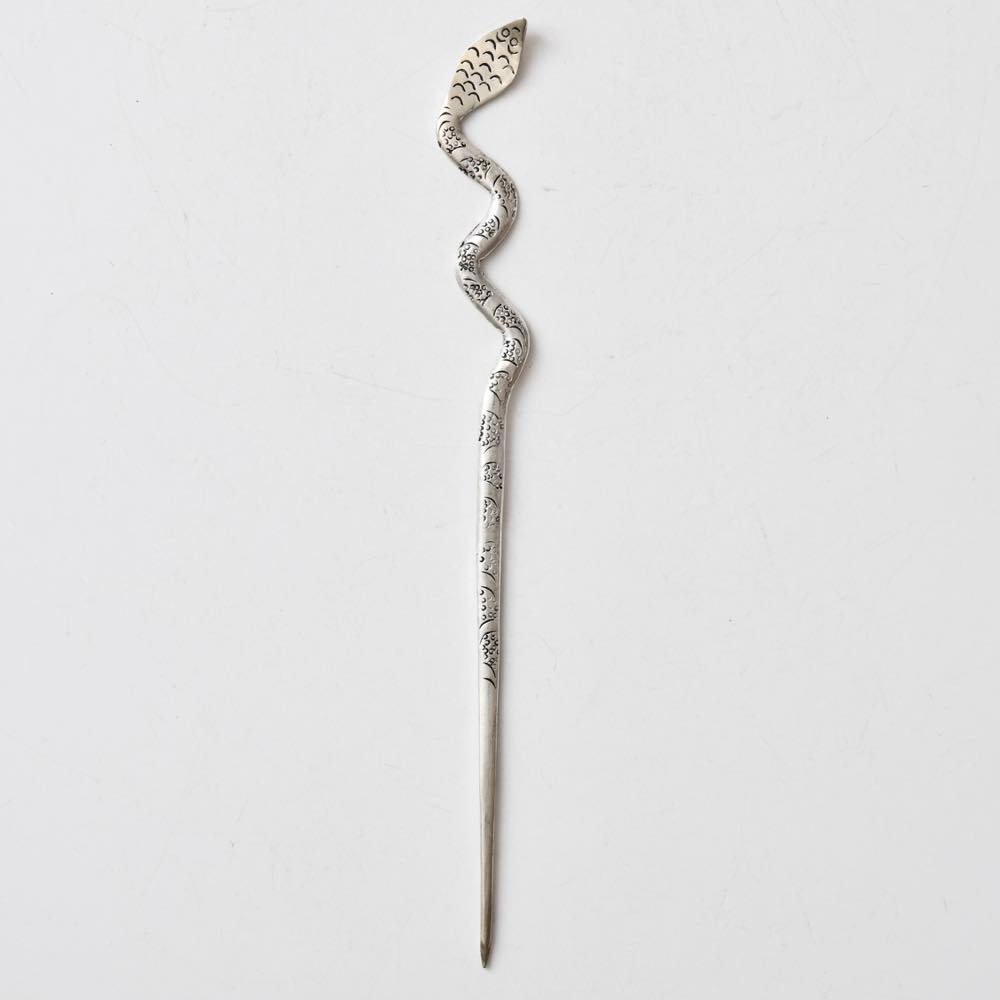 中国 貴州省 苗族 銀細工 かんざし ヘビ ｜ みんげい おくむら （日本