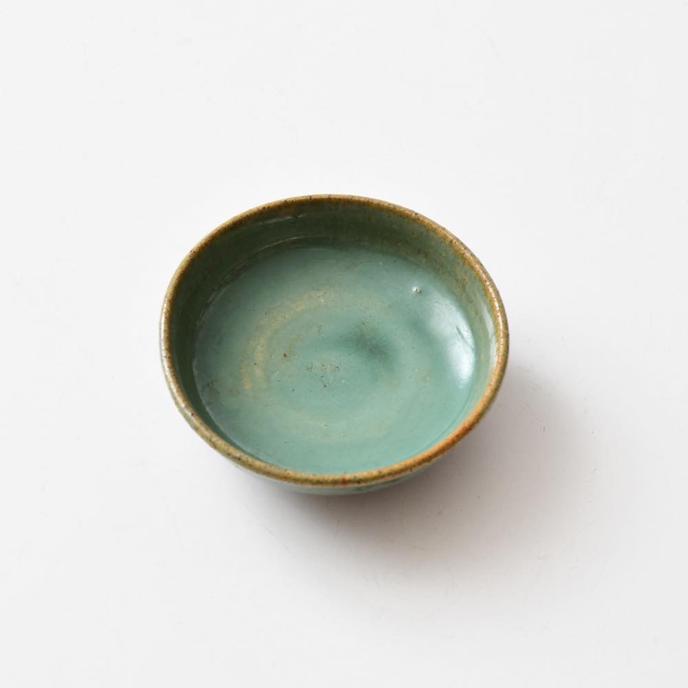 中国 丸形小碗　u6230229 中国 雲南省 華寧 青釉豆皿 ｜ みんげい おくむら （日本と世界の民芸）