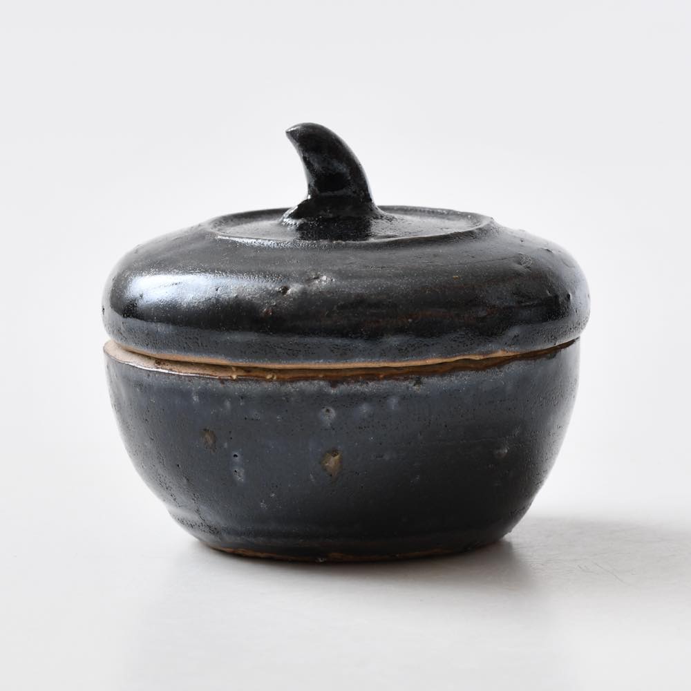 中国 磁州窯 黒釉 蓋物 ｜ みんげい おくむら （日本と世界の民芸）