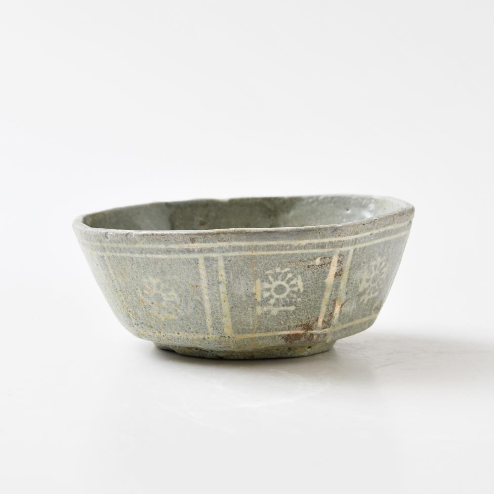古美術・高麗時代・高麗青磁・青磁象嵌梅花紋鉢 茶道具・古道具
