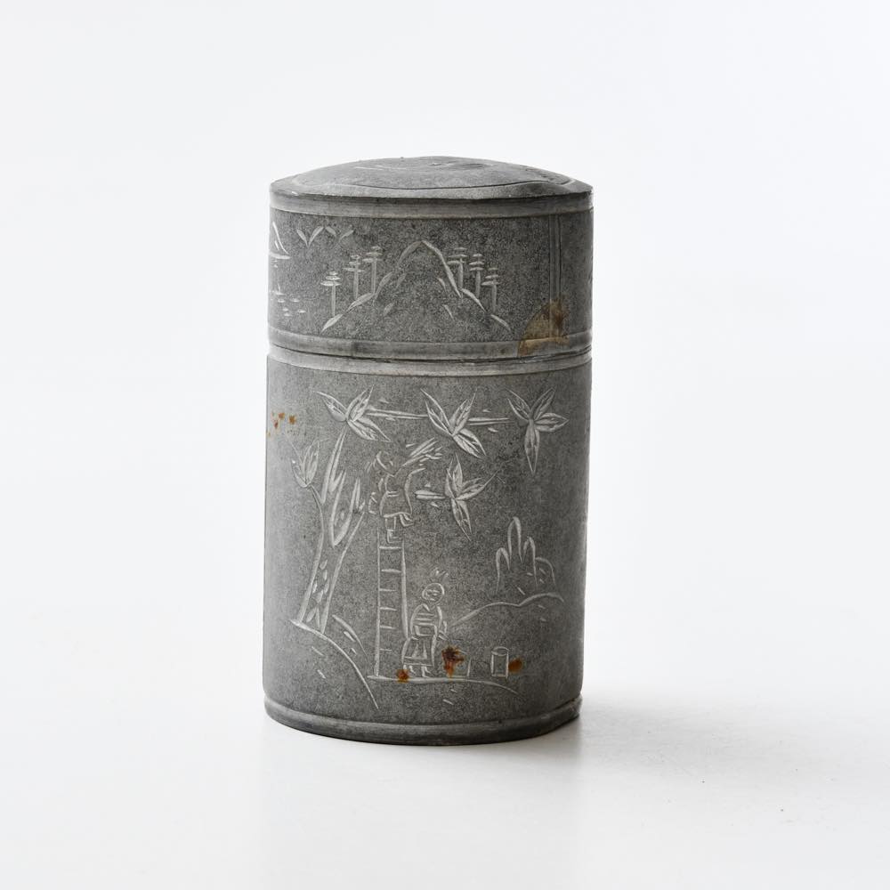 中国 広東省 錫 茶缶 小 武夷岩茶 大紅袍 ｜ みんげい おくむら （日本