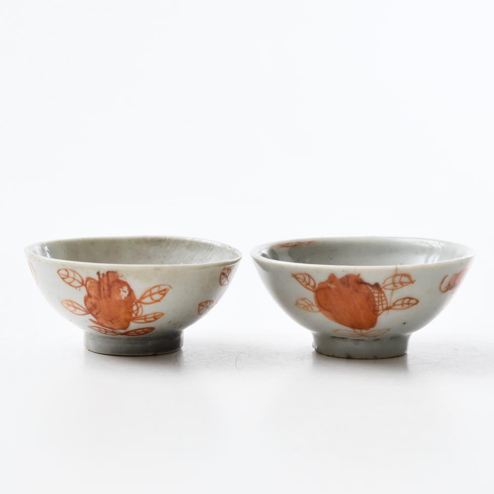 景徳鎮茶杯001 中国 景徳鎮 茶杯 柘榴（2個組） ｜ みんげい おくむら （日本と世界