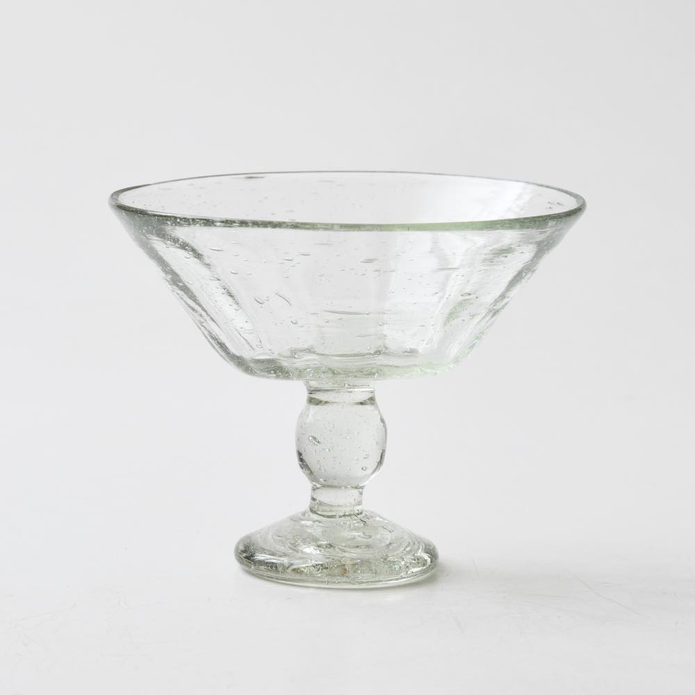 太田潤手吹き硝子工房 足付き鉢 クリア ｜ みんげい おくむら （日本と