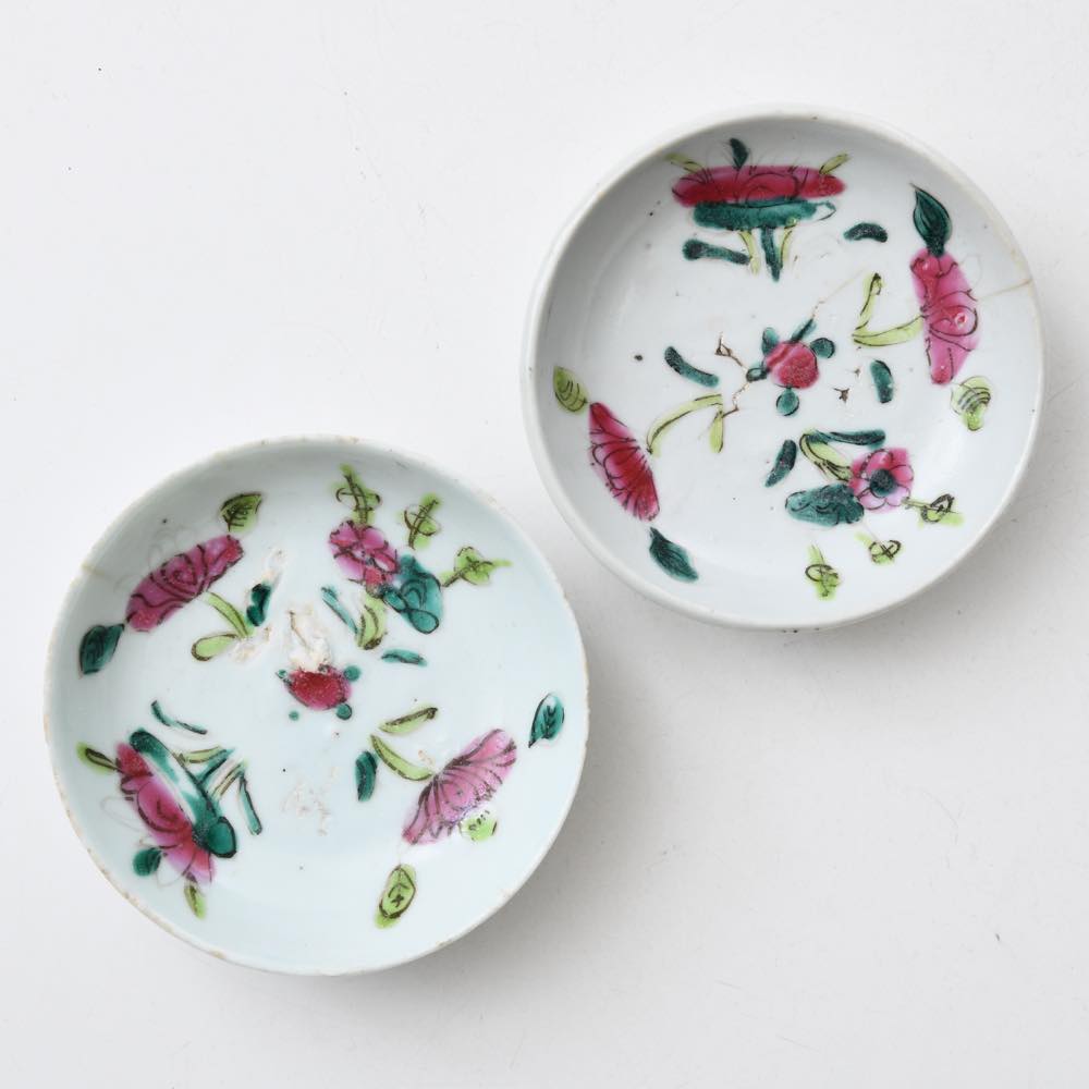 中国 景徳鎮 豆皿 花（二枚組） ｜ みんげい おくむら （日本と世界の