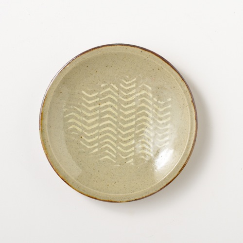 まゆみ窯 透明釉象嵌 7寸皿5枚セット まゆみ窯 透明釉象嵌 7寸皿5枚