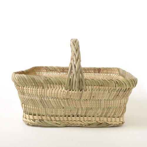 竹籠蓋付き（置き晒し未使用品）大 古道具 | chic and clan
